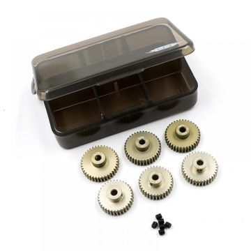 Yeah Racing Aluminium Hard Pinion Gear Set, 48DP - 33,34,35,36,37,38 Teeth (MG-48033-038)