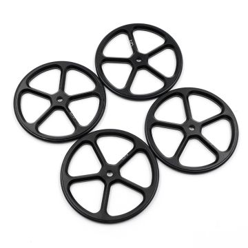 Yeah Racing Aluminum Set Up Wheels for 1:10 RC Touring Car (BK) (YT-0069BK)