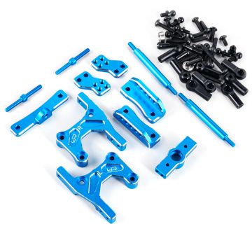 Yeah Racing Aluminum Rear Four Link Conversion Blue For Tamiya CC-01 (TACC-003BU)