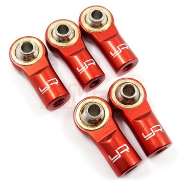 Yeah Racing Aluminium M3 Rod Ends (5pcs) Red (YA-0550RD)