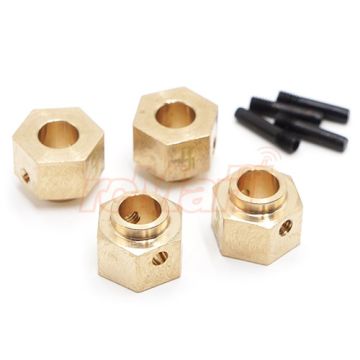 Yeah Racing 12mm Brass Hex Adaptor 8mm Offset 4pcs Fits TRX-4 TRX4-6 (TRX4-037)