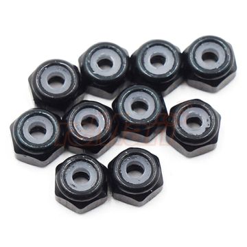 Yeah Racing 2mm Aluminium Lock Nut Black 10pcs (YA-0565BK)