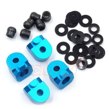 Yeah Racing Aluminum Rear Skid Angle Adjust Suspension Mount Tamiya M07 Blue (TAMC-034BU)