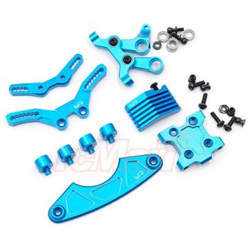 Yeah Racing Aluminium Steering and Suspension Upgrade Conversion Kit Tamiya M07 Blue (TAMC-S09BU)
