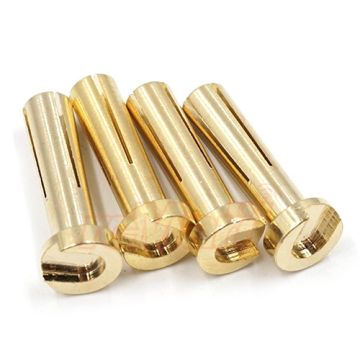 Yeah Racing 4X18mm Gold Male Bullet Plug 4 pcs (WPT-0127)