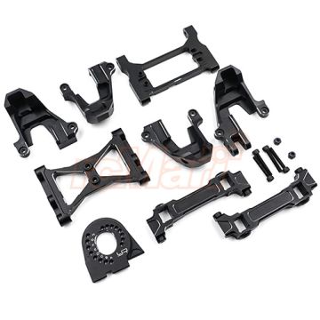 Yeah Racing Aluminum Upgrade Parts Set Fits TRX-4 Black (TRX4-S03BK)