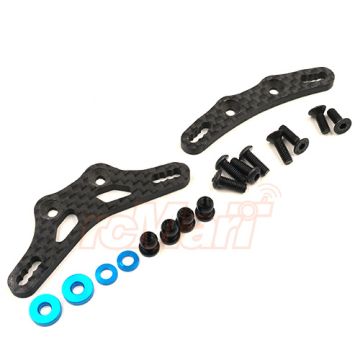 Yeah Racing Carbon Damper Stay Set For Tamiya M07 TRF Short Dampers (TAMC-060)