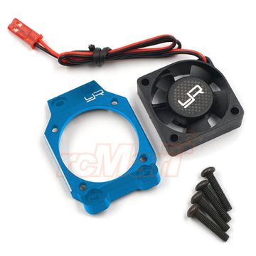 Yeah Racing Aluminium Motor Fan Mount Brace & Fan Tamiya M08 - Blue (TAMC-084BU)