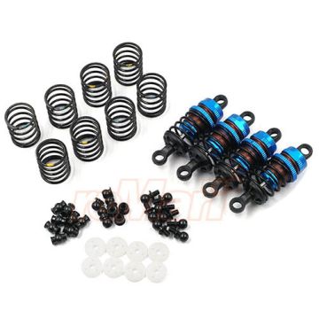Yeah Racing Aluminium Big Bore Go 50mm Damper Set 4pcs 1/10 RC Touring Car Blue (BBG-0050BU)