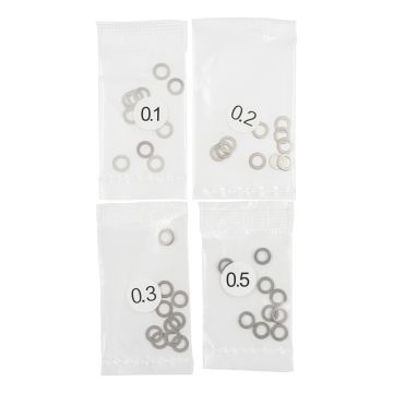 Yeah Racing 3x5mm Stainless Steel Spacer Set 0.1 0.2 0.3 0.5mm (YA-0644)