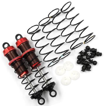 Yeah Racing Aluminum Big Bore Go 80mm Damper Set 2pcs for 1/10 RC Off Road Buggy - Red (BBG-0080RD)