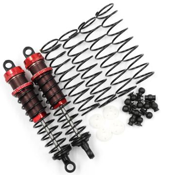 Yeah Racing Aluminum Big Bore Go 90mm Damper Set 2pcs for 1/10 RC Off Road Buggy - Red (BBG-0090RD)