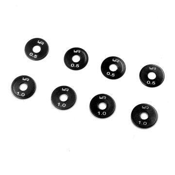 Yeah Racing Aluminium Wheel Spacer 0.5 1.0 Set 8pcs (YA-0705BK)