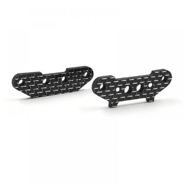 Carbon Front & Rear Suspension Mount For Kyosho Optima Mid (KYOP-007BK/S)