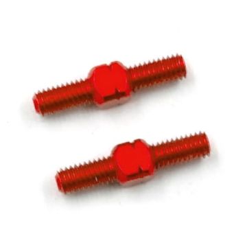 Slidelogy Aluminum Turnbuckle M3 x 44mm 2pcs - Red (SDY-0284R)