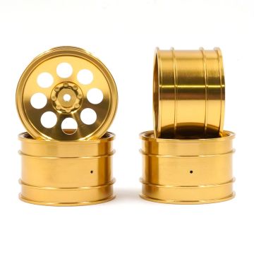 Yeah Racing Aluminium CNC 8 Spoke Rim Set Kyosho Optima/Optima Mid /Javelin /Ulitma (WL-0171GD)