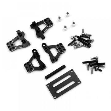 Yeah Racing Aluminium Front & Rear Shock Mount Set Fits TRX-4M (TR4M-015BK)