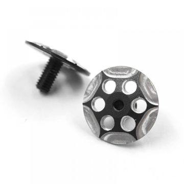 Yeah Racing 1:10 Aluminium Wing Screw 2pcs - Black (YA-0717BK)
