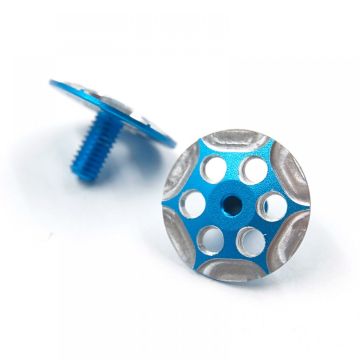 Yeah Racing 1:10 Aluminium Wing Screw 2pcs - Blue (YA-0717BU)