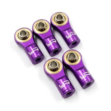 Yeah Racing Aluminium Reversed Thread M3 Rod Ends (5pcs) Purple (YA-0572PP)