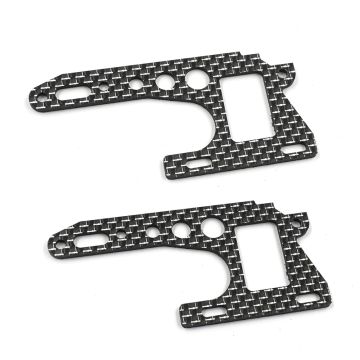 Yeah Racing Graphite Front Chassis Brace Plate Set For Kyosho Optima Pro (KYOP-030BK/S)