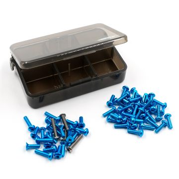 Yeah Racing 7075 Aluminum & Titanium Screw Assorted Set w/Box For Tamiya TT02 (TSAS-0045BU)