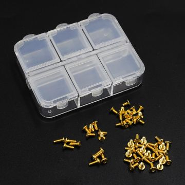 Yeah Racing Stainless Steel Gold Coated Screw Set w/Box For Team Associated RC28R (TSAS-0046GD)