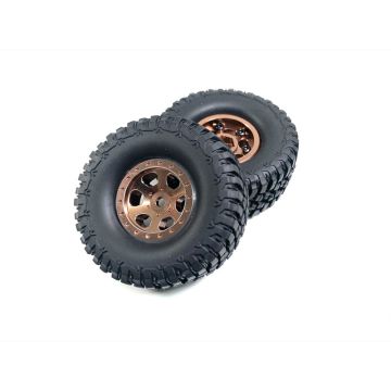 Absima 1.1" Aluminum Beadlock Wheels 1:18 Crawler - Bronze (2) (AB1810002)