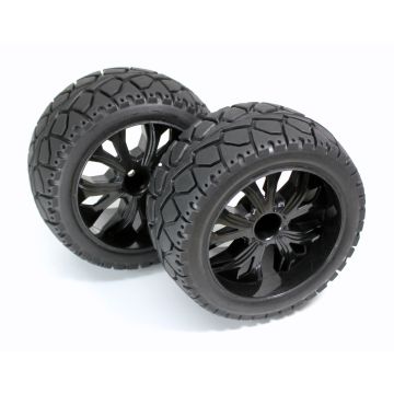 Absima Wheel Set Buggy / Truggy"Street" black 1:10 (2) (AB2500014)