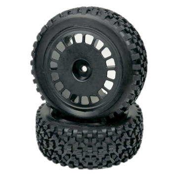 Absima 1:10 Buggy Wheel Set "Maxi Block" Front Black (2) (AB2500056)