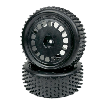 Absima 1:10 Buggy Wheel Set "Mini Pin" Front Black (2) (AB2500054)