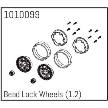Absima 1.2" Beadlock Wheels - PRO Crawler 1:18 (4)