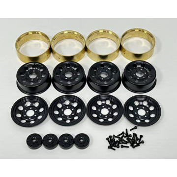 Absima 1.2" Steel Bead Lock Wheels - black (4)