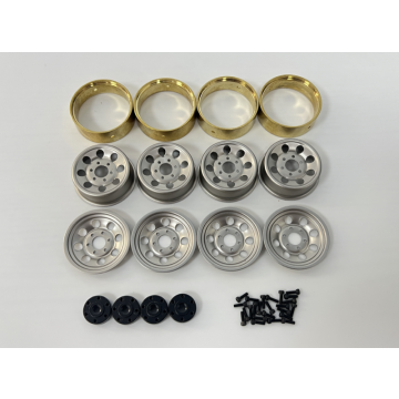 Absima 1.2" Steel Bead Lock Wheels - silver (4)