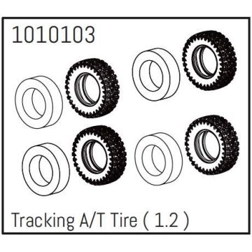 Absima 1.2" Tracking A/T Tire - PRO Crawler 1:18 (4)