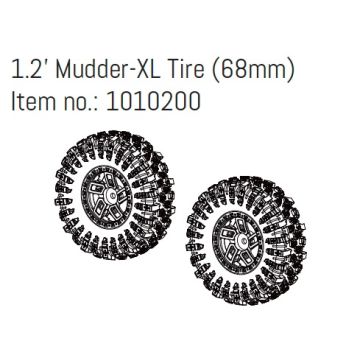 Absima 1.2" Wheel Set "Mudder-XL" 68mm (4)