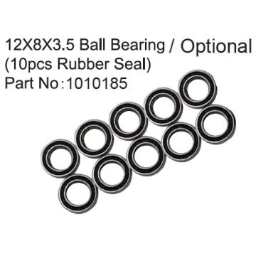 Absima 12X8X3.5 Ball Bearing ( 10pcs Rubber Seal )