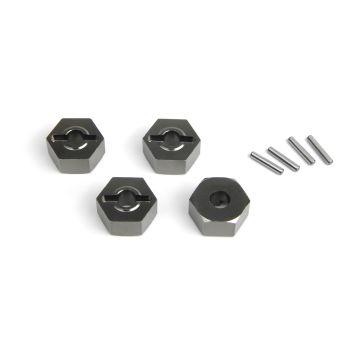 Maverick Aluminium 14mm Hex Hub Set (Grey/4pcs) (MV150472)