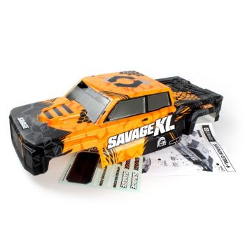 HPI Racing GTXL-6 Kingcab Painted Truck Body (Black/Orange) (HP160106)