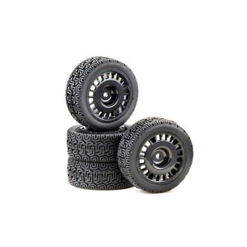 Absima Wheel Set Rally Winded Design Black 1:10 (4 pcs) (AB2510061)