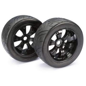 Absima Wheel Set LP Truggy "Street" black 1:8 (2) (AB2530006)