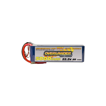 Overlander 5000mAh 22.2V 6S 35C Supersport Pro LiPo Battery Traxxas (OL2580TRX)