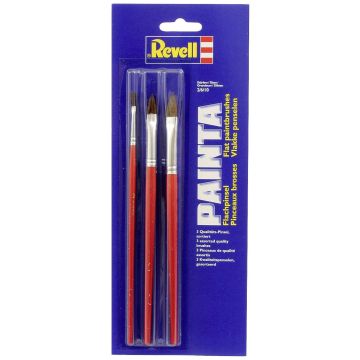 Revell Flat Brush Set â€“ 3 Different Sizes 2, 6, 10 (29610)