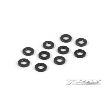 Xray Alu Shim 3X6X1.0mm - Black (10) (XR303122-K)