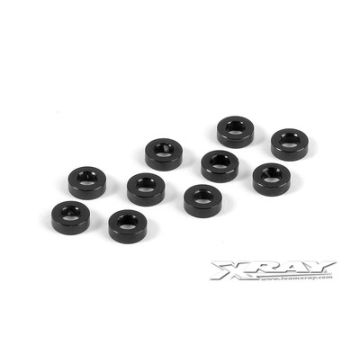 Xray Alu Shim 3X6X2.0mm - Black (10) (XR303123-K)