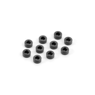 Xray Alu Shim 3X6X3.0mm - Black (10) (XR303125-K)