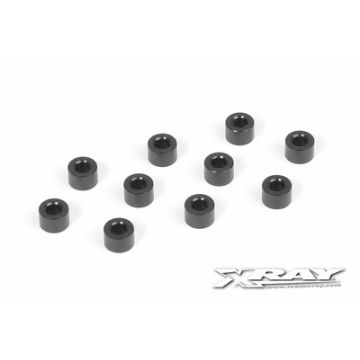 Xray Alu Shim 3X6X4.0mm - Black (10) (XR303127-K)