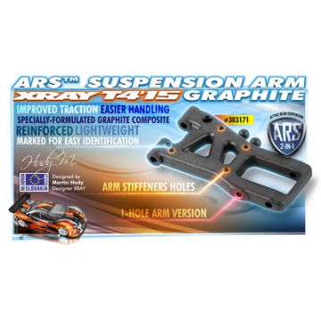 Xray Ars - Active Rear Suspension Arm - Graphite - 1-Hole (XR303171)