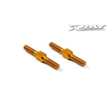 Xray Alu Adj. Turnbuckle L/R 26 mm - Orange - Swiss 7075 T6 (2) (XR303212-O)