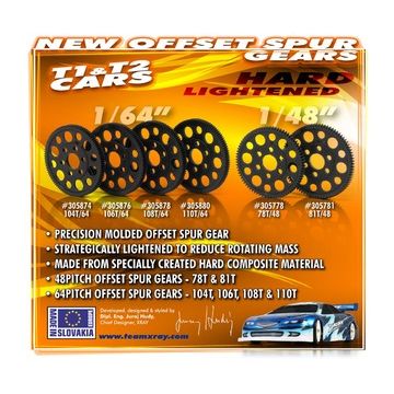 Xray Offset Spur Gear 78T / 48 - Hard (XR305778)